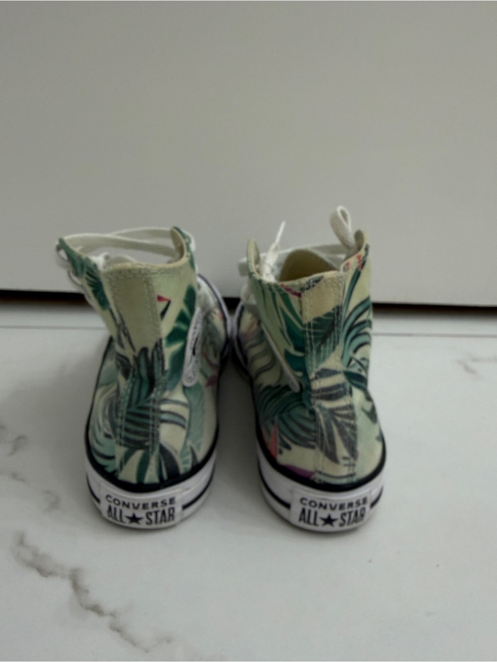 Converse All Star Chuck Taylor hi top green floral tropical print unisex 36/5.5 - Picture 6 of 10